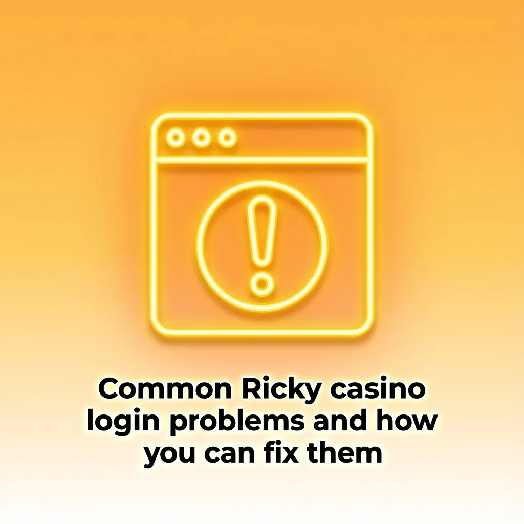 Infographic listing common Ricky casino login problems in a table with matching simple step‑by‑step solutions