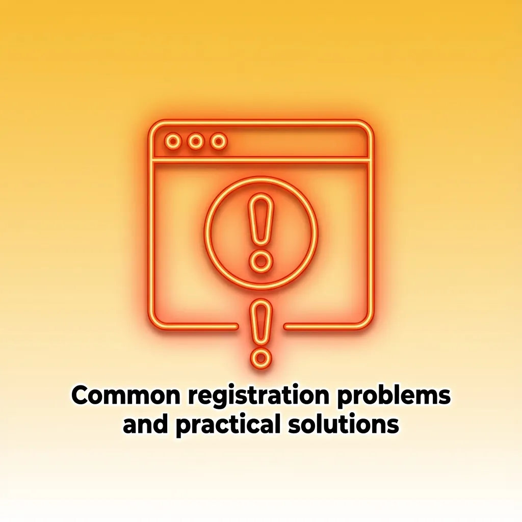 Illustrated checklist of common Ricky Casino registration issues with brief solutions and support contact guidance